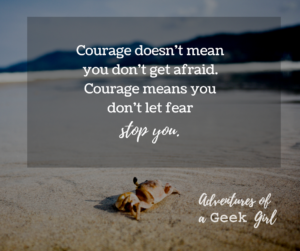 Courage doesn't mean you don't get afraid. Courage means you don't let fear stop you.