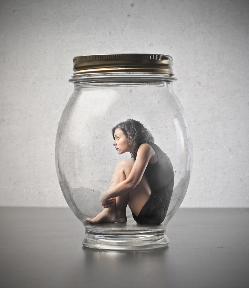 woman in a jar